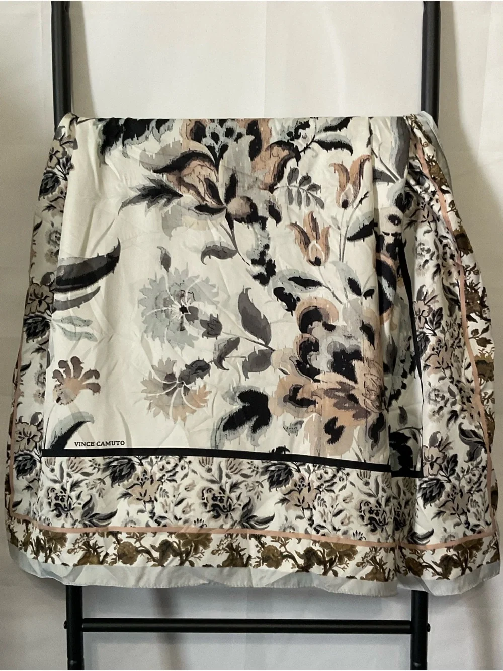 Vince Camuto Floral Silk-Feel Large Square Scarf